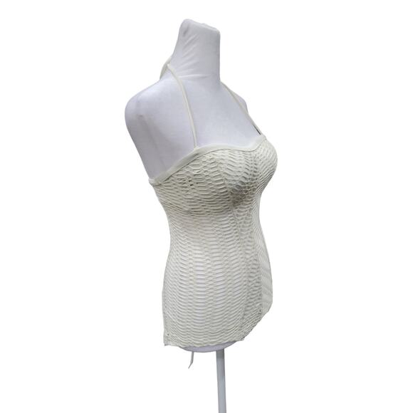 Robin Piccone Mitered Sophia Convertible One Piece Swimsuit Size 4 Crochet Beach - Picture 5 of 14